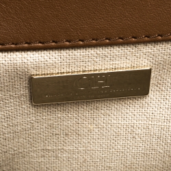 Pre Owned Carolina Herrera Tri Color Leather Casati Shoulder Bag