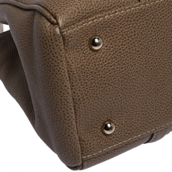 Pre Owned حقيبة يد كارولينا هيريرا "أندي" جلد بني فاتح