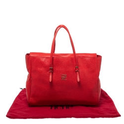 Pre Owned Carolina Herrera Orange Leather Flap Satchel