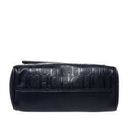 مملوكة مسبقًا Carolina Herrera Navy Blue Leather Minueto Flap Bag