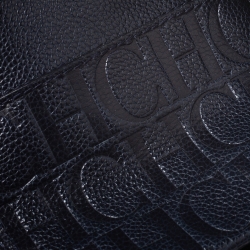 مملوكة مسبقًا Carolina Herrera Navy Blue Leather Minueto Flap Bag