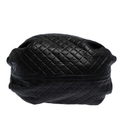Pre Owned Carolina Herrera Black Quilted Leather Satchel