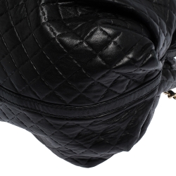 Pre Owned Carolina Herrera Black Quilted Leather Satchel