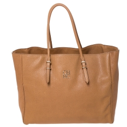 Pre Owned Carolina Herrera Tan Leather Tote