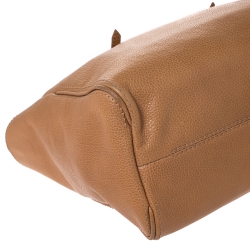 Pre Owned Carolina Herrera Tan Leather Tote