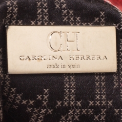 Carolina Herrera Red Leather Andy Boston Bag