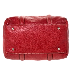 Carolina Herrera Red Leather Andy Boston Bag