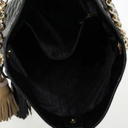 Pre Owned Carolina Herrera CH Black Monogram Tote