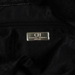 Pre Owned Carolina Herrera CH Black Monogram Tote