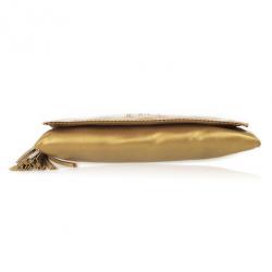 Pre Owned Carolina Herrera Gold Leather Chain Triana Shoulder bag