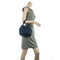 Pre Owned Carolina Herrera Blue Mini Matryoshka Tote