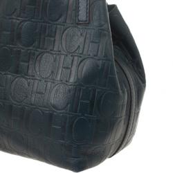 Pre Owned Carolina Herrera Blue Mini Matryoshka Tote