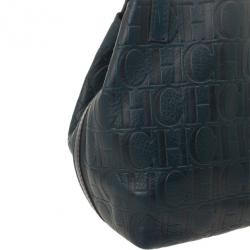 Pre Owned Carolina Herrera Blue Mini Matryoshka Tote