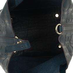 Pre Owned Carolina Herrera Blue Mini Matryoshka Tote