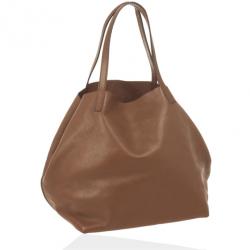 Pre Owned Carolina Herrera Brown Matryoshka Leather Tote