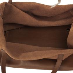 Pre Owned Carolina Herrera Brown Matryoshka Leather Tote