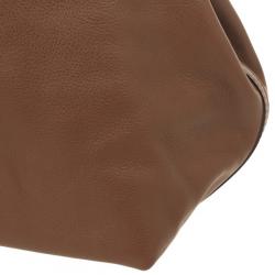 Pre Owned Carolina Herrera Brown Matryoshka Leather Tote