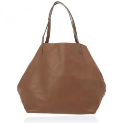 Pre Owned Carolina Herrera Brown Matryoshka Leather Tote