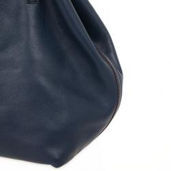 Pre Owned Carolina Herrera Blue Leather Matryoshka Tote