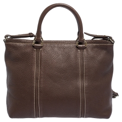 Pre Owned Carolina Herrera Brown Leather Andy Tote