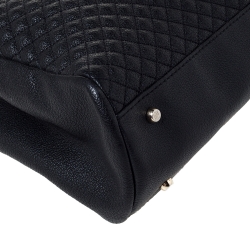 Pre Owned Carolina Herrera Black Quilted Leather Tote