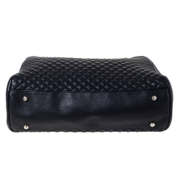 Pre Owned Carolina Herrera Black Quilted Leather Tote