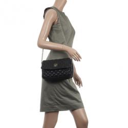 Carolina Herrera Black Quilted Flap Bag