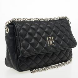 Carolina Herrera Black Quilted Flap Bag