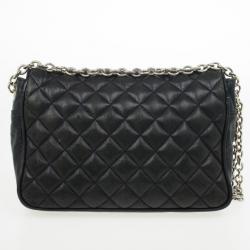 Carolina Herrera Black Quilted Flap Bag