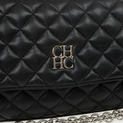 Carolina Herrera Black Quilted Flap Bag