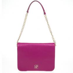 Pre Owned Carolina Herrera Fuchsia Flap Bag