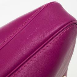 Pre Owned Carolina Herrera Fuchsia Flap Bag