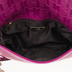 Pre Owned Carolina Herrera Fuchsia Flap Bag