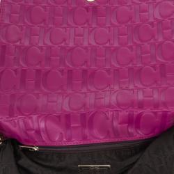 Pre Owned Carolina Herrera Fuchsia Flap Bag
