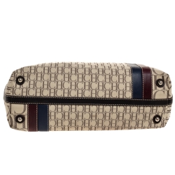 Pre Owned Carolina Herrera Multicolor Monogram Canvas and Leather Shopper Tote