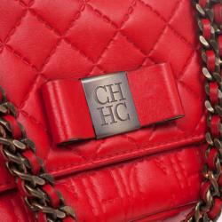 Pre Owned Carolina Herrera Monogram Embossed Bag