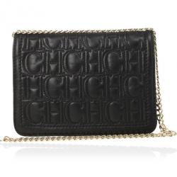 Pre Owned Carolina Herrera Monogram Embossed Bag