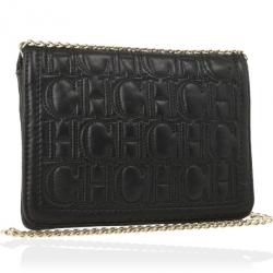 Pre Owned Carolina Herrera Monogram Embossed Bag