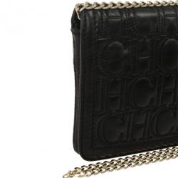 Pre Owned Carolina Herrera Monogram Embossed Bag