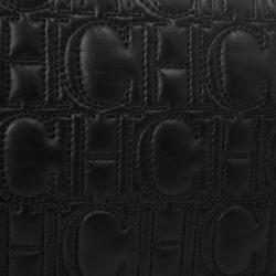 Pre Owned Carolina Herrera Monogram Embossed Bag