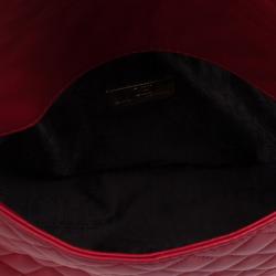 Pre Owned Carolina Herrera Red Quilted Flap Bag