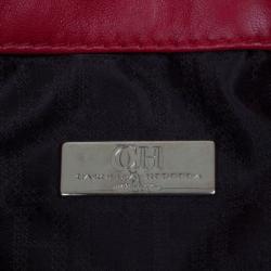 Pre Owned Carolina Herrera Red Quilted Flap Bag