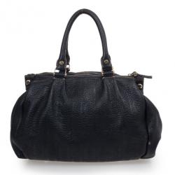 Pre Owned Carolina Herrera Black Monogram Boston Bag