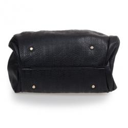 Pre Owned Carolina Herrera Black Monogram Boston Bag