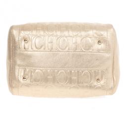 Pre Owned Carolina Herrera Metallic Andy Boston Bag