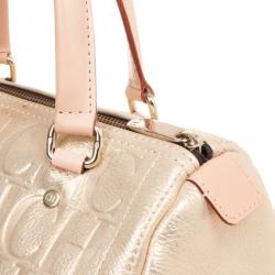 Pre Owned Carolina Herrera Metallic Andy Boston Bag