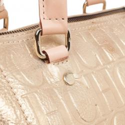 Pre Owned Carolina Herrera Metallic Andy Boston Bag