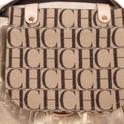 Pre Owned Carolina Herrera Metallic Andy Boston Bag