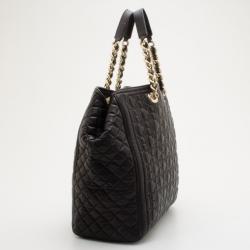 Pre Owned Carolina Herrera CH Black Monogram Tote