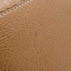 Pre Owned Carolina Herrera Beige Monogram Embossed Scarf Tote